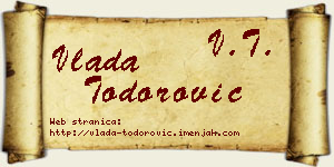 Vlada Todorović vizit kartica